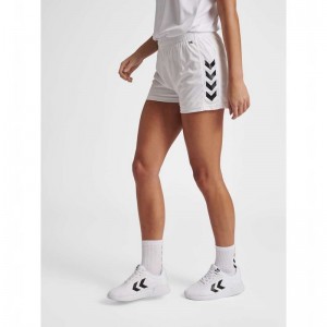 Hummel Core Xk Poly Shorts Dame Hvite | 443070-688