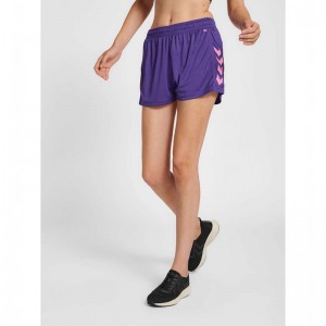 Hummel Core Xk Poly Shorts Dame Lilla | 349869-601