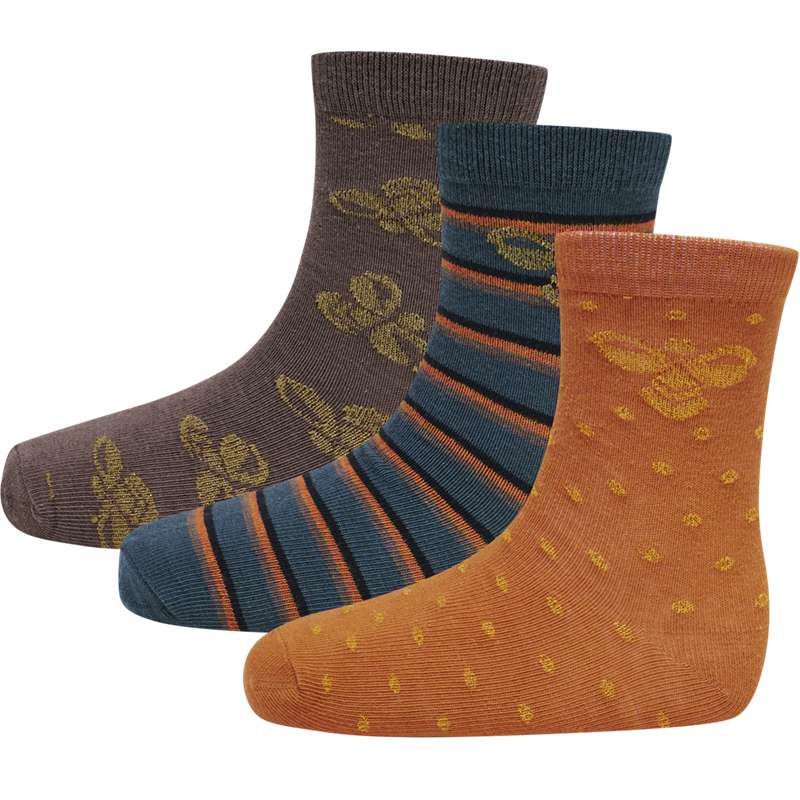 Hummel Alfie 3-pack Sokker Barn Brune | 276310-079