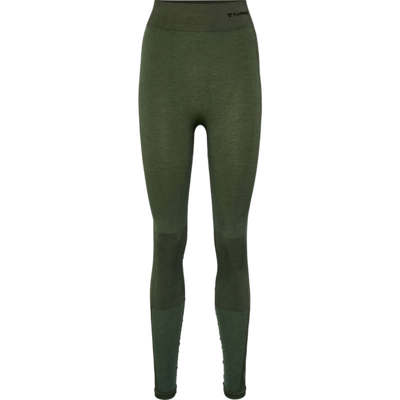 Hummel Clea Seamless Mid Waist Bukse Dame Grønn | 667992-232