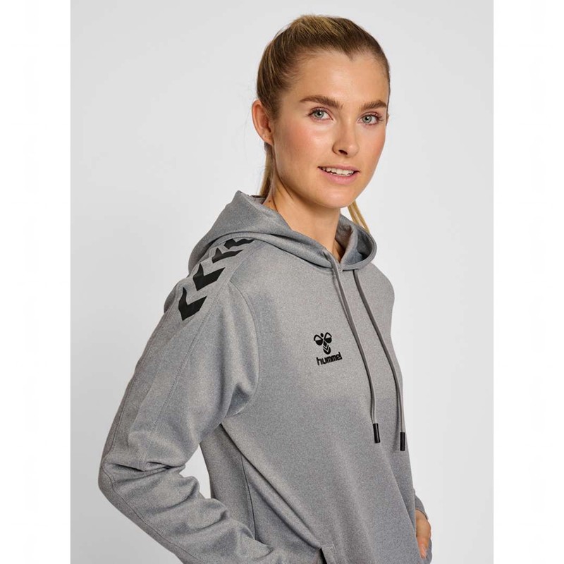 Hummel Core Xk Poly Sweat Hettegenser Dame Grå | 723704-063
