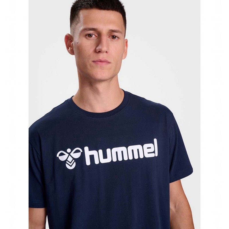 Hummel Go 2.0 Logo S/S T-skjorte Herre Marineblå | 232312-507