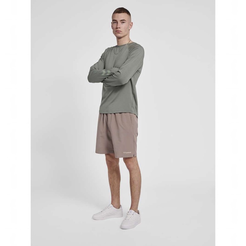 Hummel Mt Laze L/S T-skjorte Herre Grå | 525996-463