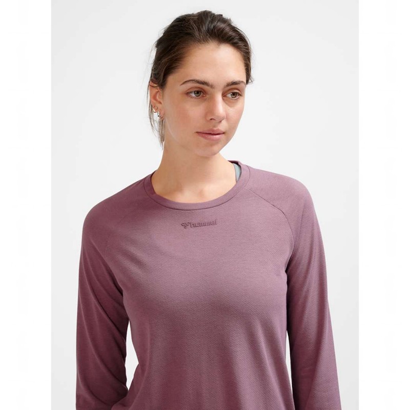 Hummel Mt Vanja L/S T-skjorte Dame Rosa | 037205-791