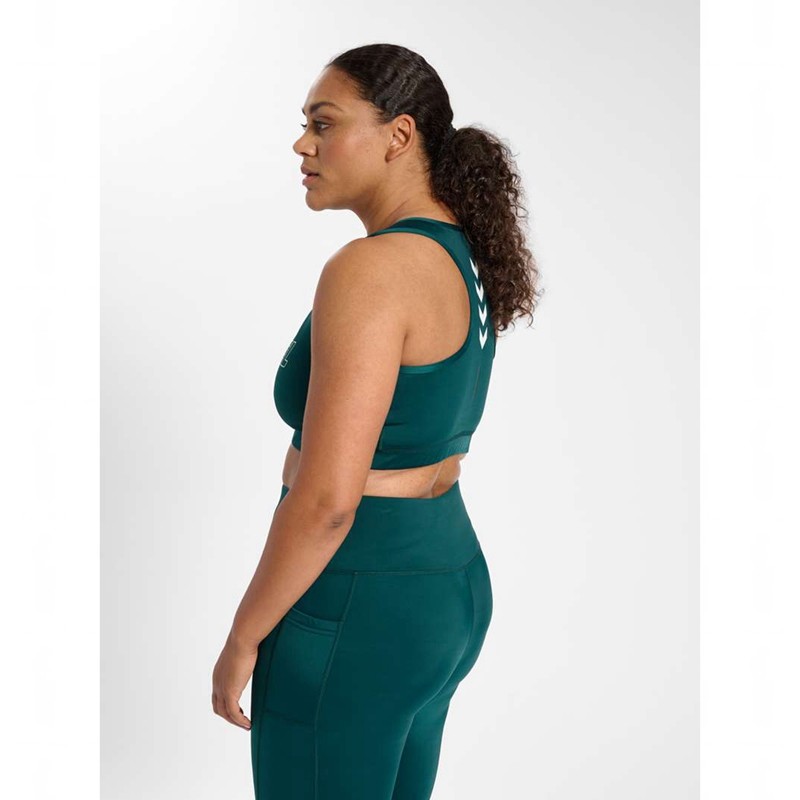 Hummel Te Curvy Plus Sports BH Dame Grønn | 580659-478