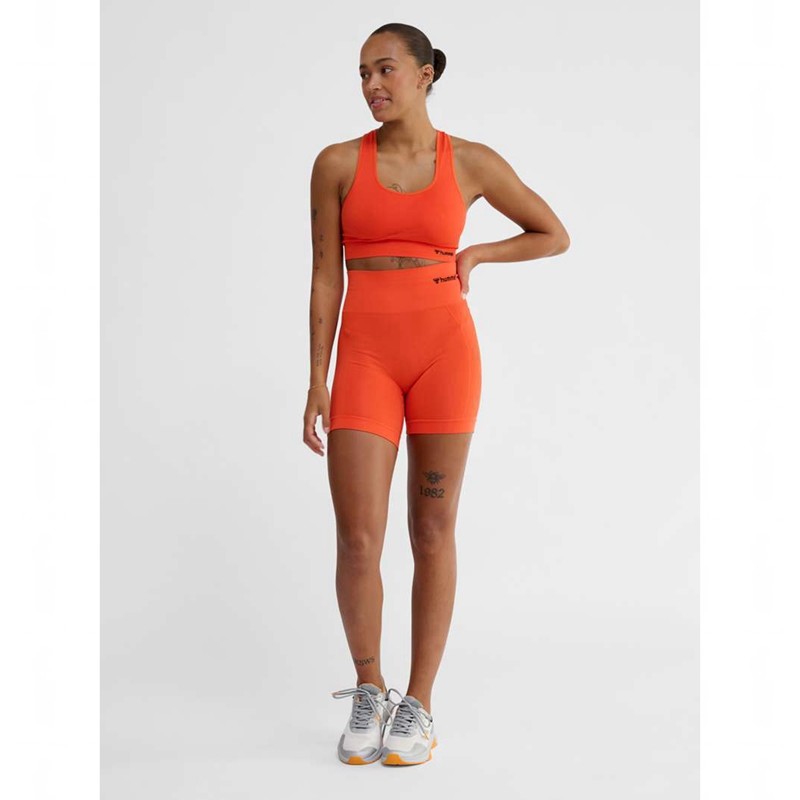 Hummel Tif Seamless Top Sports BH Dame Oransje | 299028-267