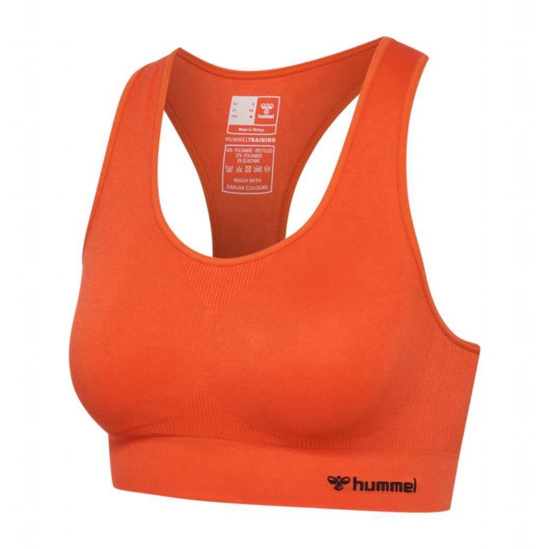 Hummel Tif Seamless Top Sports BH Dame Oransje | 299028-267