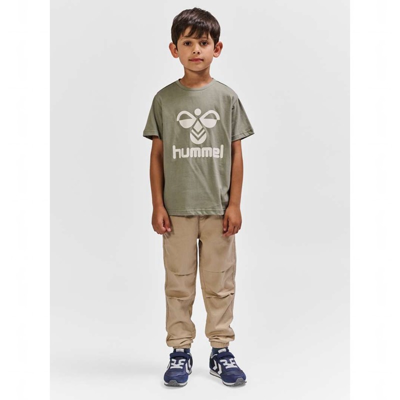 Hummel Tres S/S T-skjorte Barn Grå | 800142-519