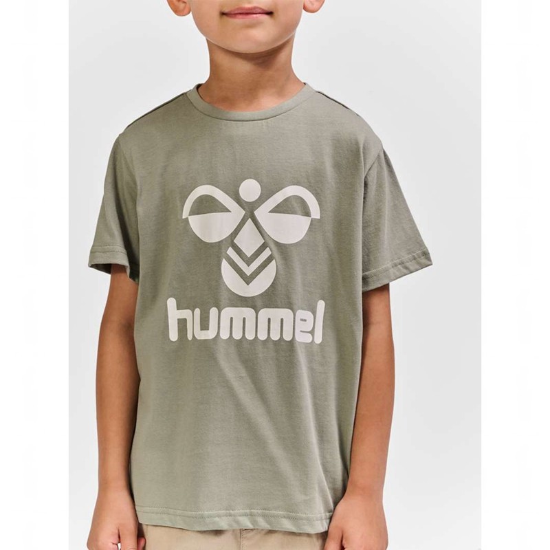 Hummel Tres S/S T-skjorte Barn Grå | 800142-519