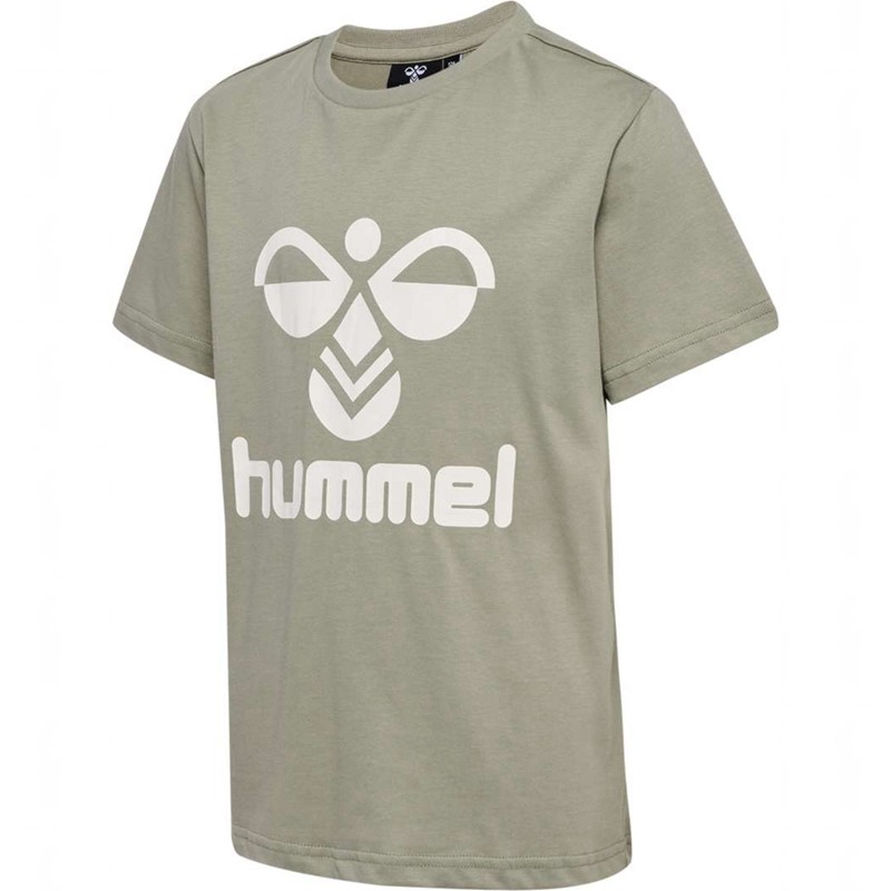 Hummel Tres S/S T-skjorte Barn Grå | 800142-519